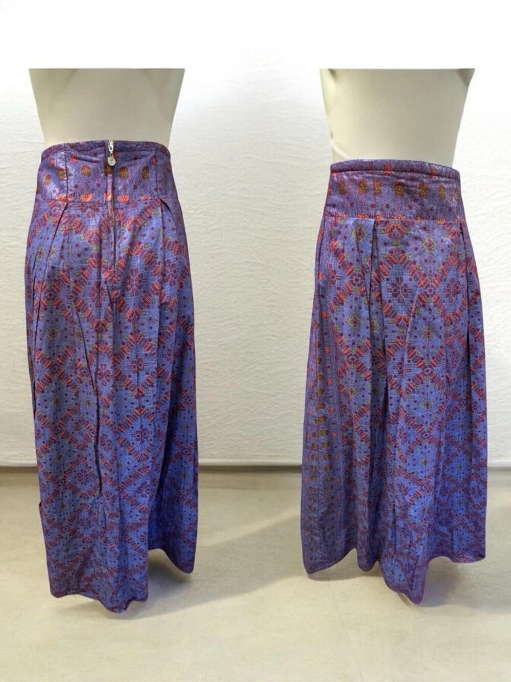 Vera Bradley Women's Maxi Skirt, Purple, Size S, Floral, Zipper, Long!
